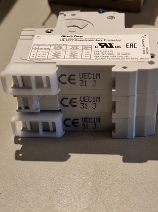 ABL Sursum 3C1UR Leitungsschutzschalter 3P 1A 480Y/277VAC Sicherungsautomat NEU4
