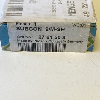 Phoenix Contact Subcon 9/M-SH D-SUB Stecker  2761509 60 V AC/DC 1 A 9-polig Subc1