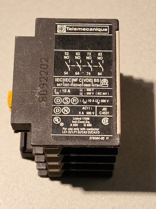 4x Telemecanique Hilfsschalterblock LA1DN40 auxiliary contact block LA1 DN 40,#91