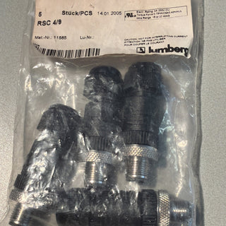 4X 11585 RSC 4/9 Stecker M12 PIN: 4 männlich Code A- /  IP67 LUMBER2