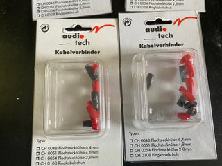 6 Packungen Flachsteckhülsen Audio Tech 2,8 mm2