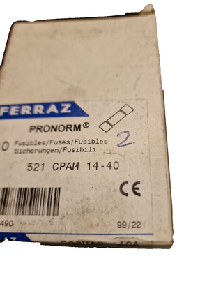 MENGE 2 FERRAZ SICHERUNG C63211 690 V ~ aM 40A AMP 22X581