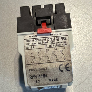 Telemecanique / Schneider Electric RHN 411M Hilfsrelais / Steckrelais 220V AC 4 1