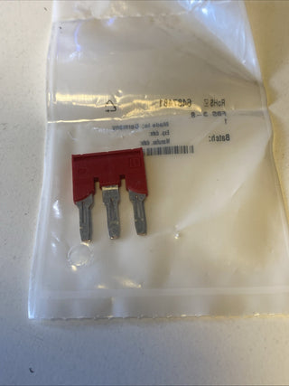 10 Stück Phoenix Contact FBS 3-8 Steckbrücke 3-polig - rot 30302972
