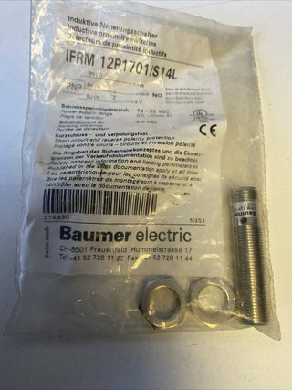 Baumer IFRM 12P1701/S14L Induktiver Näherungsschalter M12 PNP NO – NEU & OVP2
