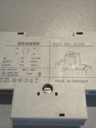 2x Siemens 3VE9301-1AA00 Hilfskontaktblock Hilfsstromschalter geb1