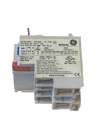 ABB / General Electric MT03J Thermisches Überlastrelais | 2,2 - 3,2 A | Gebrauch1