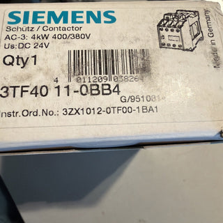 Siemens 3TF40 11-0BB4 Schütz 4KW Spule 24VDC0