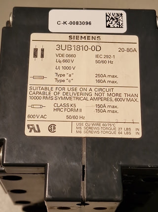 SIEMENS 3UB1860-0D 20-80A Stromwandler2