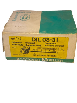Klöckner Moeller DIL08-31 Universal Hilfsschütz 42V 50Hz / 48V 80Hz NEU OVP1