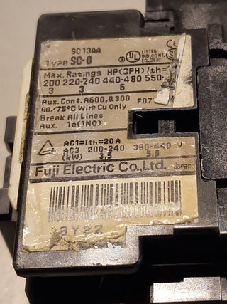 Fuji Electric SC-0 (13) Schütz 110V/120V AC Spule Schütz GEBRAUCHT7