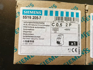 Siemens 5SY6205-7 Leitungsschutzschalter | C0,5A | 2-polig | NEU & OVP0