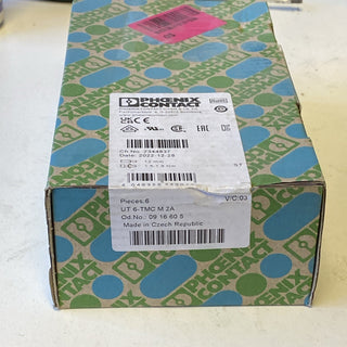 NEU 6x Phoenix Contact 0916605 UT 6-TMC M 2A Schutzschalter thermisch 240V/AC 2A0