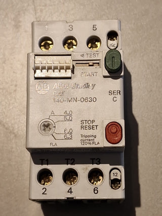 1x Allen-Bradley 140-MN-0630 Motorschutzschalter Motorstarter Ser.C gebraucht0