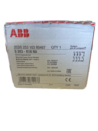 ABB Leitungsschutzschalter K16 - 4polig2