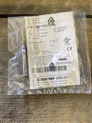 Baumer Induktiver Näherungsschalter IFRM 06P17G1/S35L – 3mm – PNP NO – NEU0