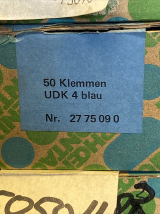 50x Phönix Doppelklemme UDK4 BU blau Phönix Contact 27750901