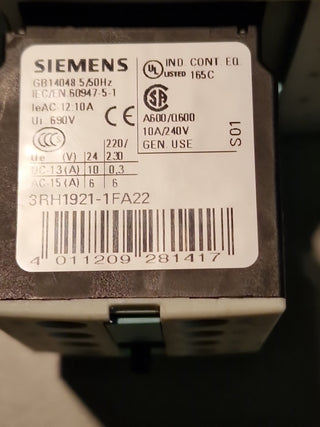 Siemens 3RT1044-1AP04 Schütz 30KW Spule 230VAC#124