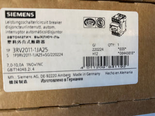 Siemens SIRIUS Leistungsschalter 3RV2011-1JA25 – NEU & OVP1