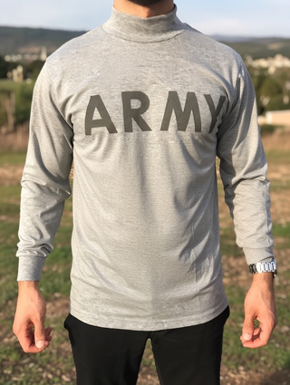 US ARMY PTU Physical Fitness Uniform - Long Sleeve - Langarm - grey2