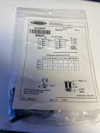 Banner Engineering S22L2SRGB7T | Pro Series LED-Anzeige RGB1
