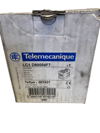 Telemecanique TeSys D Schütz LC1D80004F7 – 125A – 110V AC – NEU0