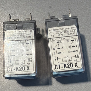 2x Releco C7-A20x  Leistungsrelais 115V AC (4-polig Schließer, 5A)2