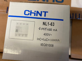 Chint NL1-63 Typ A FI-Schutzschalter – 4-polig | 63A | 30mA | 9849253