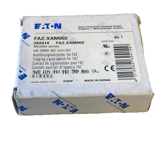 Eaton Hilfsschalter FAZ-XAM002 (2W, 3A, 250VAC) – Neu & Originalverpackt0