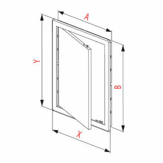 Revisionstür 200x200 mm Weiß Kunststoff Revisionsklappe Inspektionstür NEU & OVP1