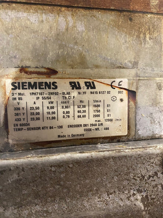 SIEMENS SIMOTICS M – Hauptspindelmotor 1PH7107-2NF02-0LA0 (Gebraucht)9