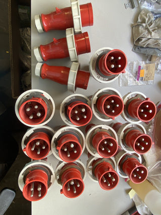 16x Mennekes CEE Stecker 16A 400V 5-polig rot IP44 Industriestecker gebraucht3