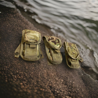 3x MOLLE 2-Magazin Munitionstasche, 5.56mm, NSN 8465-01-580-0701, MultiCam6