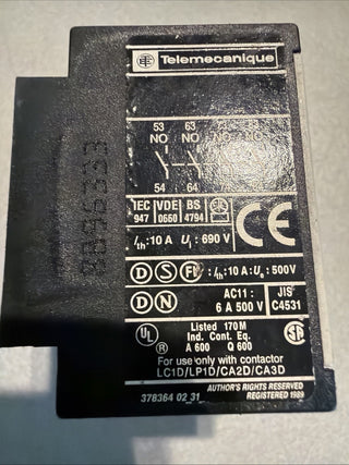 Telemecanique LA1DN40 Hilfsblockkontakt LA1 DN40 023034 Schneider6