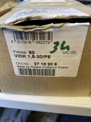 34x Phoenix Contact Motorenklemme 2718206 Typ VIOK 1,5-3D/PE0