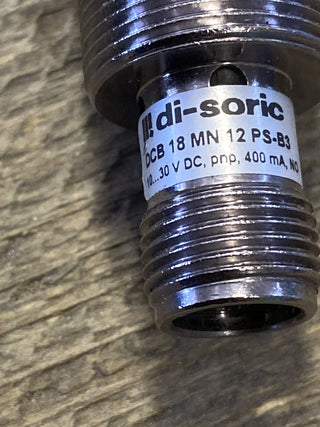 di-soric DCB 18 MN 12 PS-B3 Induktiver Näherungssensor M18 PNP NO 12mm – Top Zus1