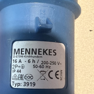 7X MENNEKES TYP 148A 16A 6h 200 250V 2P+GJK 15 (NEW OLD STOCK)1