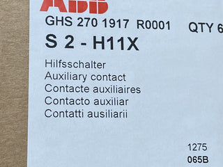 5x ABB S2-H 11X S2H11X GH S270 1917 R0001 Hilfsschalter 1 S + 1 Ö1
