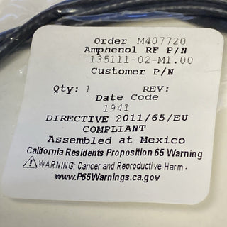 Amphenol RF 135111-02-M1.00 SMA-Koaxialkabel (1,00m) – NEU & OVP5