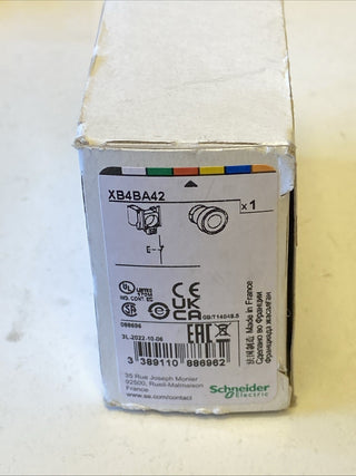 Schneider Electric XB4BA42 Harmony XB4BA42 Drucktaster Betätiger flach 1 Taste R0
