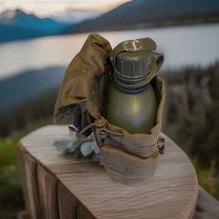 USMC MOLLE 1-LITER-KANTINENBEUTEL, mit Wasser Flasche  (COYOTE BROWN)1