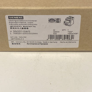 SIEMENS 3RV2011-0JA15 SIRIUS Motorschutzschalter Baugröße S00 0,7-1A 0,25kW NEU1