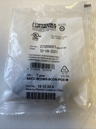 Phoenix Contact M12-Stecker SACC-M12MS-8CON-PG9-M (Art.-Nr. 1513334) – NEU & OVP
