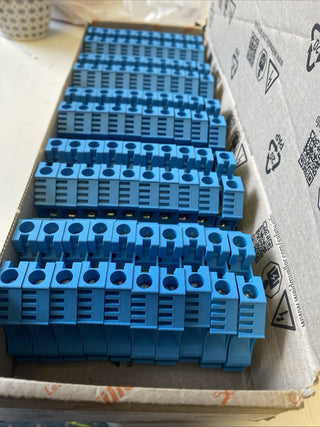 50x Weidmüller WDU 10 BL 1020380000 Durchgangsklemme Blau 10mm² NEU OVP Karton