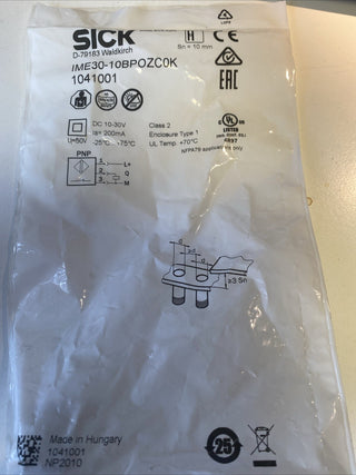 SICK IME30-10BPOZC0K Induktiver Näherungssensor – 1041001 – M30 PNP NC – NEU0