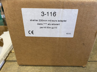 SELUX 3-116 STRAHLER 220MM MIT EURO ADAPTER PAR16 50W GU100