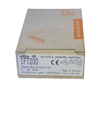 Ifm Electronic induktiver Sensor IFT200 Schliesser M12x1 DC PNP0