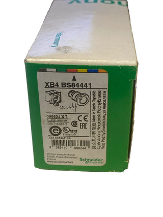 Schneider XB4BS84441 Pilzdrucktaster NOT-AUS rastend Drehentriegelung 1S+2Ö0