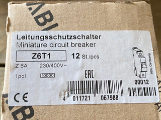 12X  ABL Sursum Z6T1 Leitungsschutzschalter, Sicherungsautomat 230/400V1