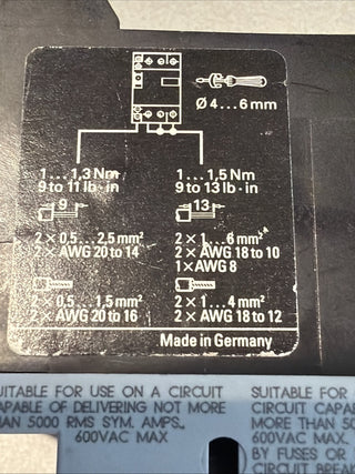 Siemens 3VU1300-1ME00 Leitungsschalter Motorschutzschalter ,415V-690V2